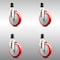 Service Caster 5 Inch 316SS Red Polyurethane Swivel 1-1/2 Inch Expanding Stem Caster Set SCC SCC-SS316EX20S514-PPUB-RED-112-4 - alternate 1